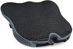 Wedge Car Seat Cushion for Driving Broaden Vision by Raised Back- Soft Dense Memory Foam Car Seat Cushion for Car Seat Driver/Passenger Offer Comfort and Relief for Sciatica,Hip,and Coccyx Pain(Black)