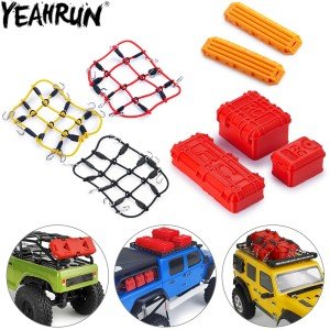 YEAHRUN Mini Storage Box Luggage Net Fuel Tank Decoration Tools for 1/18 1/24 RC Crawler Car Axial SCX24 FCX24 Enduro24 TRX4M