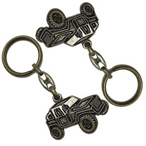 Dual Pack 4x4 Offroad Truck Off Road Car Bigfoot Truck Metal Oxide Color Key Chain Keyring Outdoor Accesory