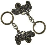 Dual Pack 4x4 Offroad Truck Off Road Car Bigfoot Truck Metal Oxide Color Key Chain Keyring Outdoor Accesory