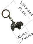 Dual Pack 4x4 Offroad Truck Off Road Car Bigfoot Truck Metal Oxide Color Key Chain Keyring Outdoor Accesory