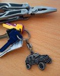 Dual Pack 4x4 Offroad Truck Off Road Car Bigfoot Truck Metal Oxide Color Key Chain Keyring Outdoor Accesory