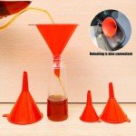 4 Sizes Car Plastic Funnels Refueling Gasoline Funnels Tools Oil Filling Equipment Car Motorcycle Refuel Filling Small Funnel