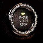 Bling Car Decor SD-1003 Crystal Rhinestone Car Bling Sticker Ring Emblem, Auto Start Engine Ignition Key & Button Bling, By (Silver) by
