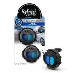 Refresh Your Car! E300877700 Dual Scent Mini Diffusers, New Car/Cool Breeze Scent