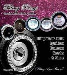 Bling Car Decor SD-1003 Crystal Rhinestone Car Bling Sticker Ring Emblem, Auto Start Engine Ignition Key & Button Bling, By (Silver) by