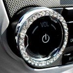 Bling Car Decor SD-1003 Crystal Rhinestone Car Bling Sticker Ring Emblem, Auto Start Engine Ignition Key & Button Bling, By (Silver) by