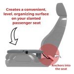 STUPID Car Tray - Classic Car Tray - Ultimate Car Organizer & Mobile Office - Includes 2 Elastic Straps - Quick-Release Seat Anchor - Dark Moon