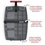 STUPID Car Tray - Classic Car Tray - Ultimate Car Organizer & Mobile Office - Includes 2 Elastic Straps - Quick-Release Seat Anchor - Dark Moon