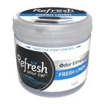 Refresh Your Car! Air Freshener, Odor Eliminator, Scented Gel Can, Fresh Linen Scent, 4.5 Oz