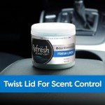 Refresh Your Car! Air Freshener, Odor Eliminator, Scented Gel Can, Fresh Linen Scent, 4.5 Oz