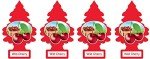 LITTLE TREES Car Air Freshener | Hanging Paper Tree for Home or Car | Wild Cherry | 4 Pack