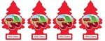 LITTLE TREES Car Air Freshener | Hanging Paper Tree for Home or Car | Wild Cherry | 4 Pack