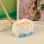 3D Car succulent plant flowerpot resin silicone mold cute cartoon car storage box candle cup concrete gypsum silicone mold