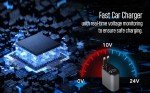 Retractable Phone Charger - Fast Car Charger USB C - Retractable Phone Charger 4 in 1 Retractable Car Charger - Retractable Charger for Apple and Android USB C - Car Gadgets, Car Must Haves