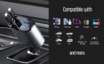 Retractable Phone Charger - Fast Car Charger USB C - Retractable Phone Charger 4 in 1 Retractable Car Charger - Retractable Charger for Apple and Android USB C - Car Gadgets, Car Must Haves