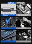 Authentic US Approved Premium Retractable Car Charger, 120W 4 in 1 Super Fast Car Charger for iPhone 16/15/14/13 and Type C with Retractable Cables (31.5 inch) and 2 USB Ports with Premium Safety