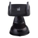 LAX Gadgets Premium Phone Car Mount - Strong Suction Cup Movable Jaws- Car Mount with Powerful Suction Cup for Windshield or Dashboard for All Smartphones - Black
