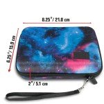 USA GEAR Hard Shell Electronic Organizer Travel Case 7.5 Inch - GPS Cases with Accessory Pocket and Water Resistant Exterior Compatible with Garmin GPS, Chargers, and More Electronics - Galaxy