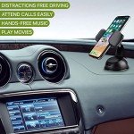 LAX Gadgets Premium Phone Car Mount - Strong Suction Cup Movable Jaws- Car Mount with Powerful Suction Cup for Windshield or Dashboard for All Smartphones - Black