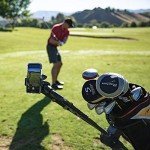 Golf Gadgets® - Swing Recording System | Golf Cart or Pull Cart Mount for Smartphone. Compatible with iPhones, Samsung Galaxy, HTC, Any Phone. (Bar Mount)