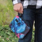 USA GEAR Hard Shell Electronic Organizer Travel Case 7.5 Inch - GPS Cases with Accessory Pocket and Water Resistant Exterior Compatible with Garmin GPS, Chargers, and More Electronics - Galaxy