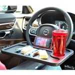 Steering Wheel Tray for Food,Car Table Kids Travel Tray,Car Desk Seat Trays for Eating,Cars Must Haves Interior Accessories Cool Gadgets for Men(Black)