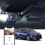Fitcamx 4K Dash Cam Suitable for Toyota Sienna 2021-2025 LE Limited XLE Platinum XSE (XL40), OEM Look, 2160P UHD Video, Loop Recording, Built-in WiFi & APP, G-Sensor, Easy to Install, 64GB Card
