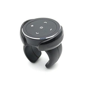 YuYue Electronic Wireless Bluetooth Media Button Remote Selfie Control Car Motorcycle Steering Wheel Music for iPhone or Android with Mount