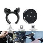 YuYue Electronic Wireless Bluetooth Media Button Remote Selfie Control Car Motorcycle Steering Wheel Music for iPhone or Android with Mount