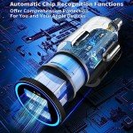 【MFi Certified】iPhone Fast Car Charger, Rombica 4.8A Dual USB Smart Power Cigarette Lighter USB Car Charger + 2Pack Lightning to USB Braided Cable for iPhone 14 13 12 11 Pro/XS Max/Mini/XR/SE/X/8/iPad