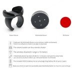 YuYue Electronic Wireless Bluetooth Media Button Remote Selfie Control Car Motorcycle Steering Wheel Music for iPhone or Android with Mount