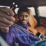 Flexino Retractable Car Charger, iPhone16 Car Charger, USB C Car Charger, 69W Fast Charge Car Charger, Smaller Size Car Charger with Retractable Cords, Fit for iPhone 16/15/14/13/12, Samsung, Grey