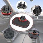 Rednow Multifunction Car Anti-Slip Mat Auto Phone Holder, Car Phone Mount Silicone Car Pad Mat, Rotatable Anti Skid Car Dashboard Sticky Pad,Universal Phone Holder for Phones, Keys, Gadgets (2pcs)