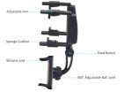 LAX Gadgets Window Phone Mount for Car, Car Phone Holder Mount with Flexible Gooseneck, Cell Phone Holder Car with Suction Cup for Windshield or Dashboard, Car Phone Mount, Phone Stand for Car & Truck