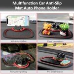 Multifunction Car Anti-Slip Mat Auto Phone Holder, Rotatable Anti Skid Car Dashboard Pad with Temporary Parking Numbe, Universal Phone Holder with Extra Large Pad for Phones Sunglasses Keys Gadgets