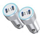 iPhone 15 Car Charger,2Pack 40W Dual Port Fast USB C Car Charger Fast Charging PD3.0 Car Charger for iPhone 15/15 Pro/15 Pro Max/15 Plus,iPad Pro/iPad Air/Mini 6/iPad 10,Samsung Galaxy S23/S22/S21
