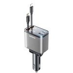 [2024 Upgraded] 4 in 1 Retractable Car Charger, SUPERONE Smaller Fast Car Phone Charger 69W with Cord, USB C and iPhone Car Charger Adapter, Compatible iPhone 15/15 Pro Max/14/13/12/11, Sumsung