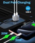 iPhone 15 Car Charger,2Pack 40W Dual Port Fast USB C Car Charger Fast Charging PD3.0 Car Charger for iPhone 15/15 Pro/15 Pro Max/15 Plus,iPad Pro/iPad Air/Mini 6/iPad 10,Samsung Galaxy S23/S22/S21
