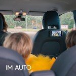 MoMag Mini Universal Mobile Phone Holder Magnet for Fabric & Textiles - Mobile Phone Holder Gadget for Bed, Car Back Seat, Headrest, Backpack - Mobile Phone Holder Car Magnet - Includes Metal Plate