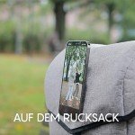 MoMag Mini Universal Mobile Phone Holder Magnet for Fabric & Textiles - Mobile Phone Holder Gadget for Bed, Car Back Seat, Headrest, Backpack - Mobile Phone Holder Car Magnet - Includes Metal Plate