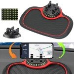 Balekotty Multifunction Car Anti-Slip Mat with Auto Phone Holder, Dashboard Mat with Universal Car Phone Mount, Silicone Pad for Phones, Keys, Gadgets