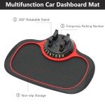 Balekotty Multifunction Car Anti-Slip Mat with Auto Phone Holder, Dashboard Mat with Universal Car Phone Mount, Silicone Pad for Phones, Keys, Gadgets