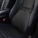 LARROUS Lumbar Support Pillow for Car and Office Chair, Back Support Pillow for Car Seat, Memory Foam Back Cushion for Low Back Support and Pain Relief (Black)