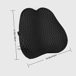 LARROUS Lumbar Support Pillow for Car and Office Chair, Back Support Pillow for Car Seat, Memory Foam Back Cushion for Low Back Support and Pain Relief (Black)