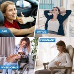 Lumbar Support Pillow for Car, Memory Foam Lumbar Pillow for Lower Back Pain Relief - Back Cushion for Driving, Chair Support for Car-Office Chair, Wheelchair - Black