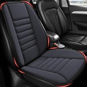 MYFAMIREA Car Seat Cushion and Lumbar Support Pillow 1.2'' Thick Memory Foam Desk Chair Cushion Back Support for Automotive Seat Driver, Travel, Leg Back Pain Relief, Washable Adjustable, Dark Gray