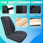 MYFAMIREA Car Seat Cushion and Lumbar Support Pillow 1.2'' Thick Memory Foam Desk Chair Cushion Back Support for Automotive Seat Driver, Travel, Leg Back Pain Relief, Washable Adjustable, Dark Gray