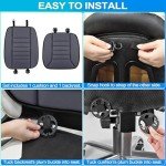 MYFAMIREA Car Seat Cushion and Lumbar Support Pillow 1.2'' Thick Memory Foam Desk Chair Cushion Back Support for Automotive Seat Driver, Travel, Leg Back Pain Relief, Washable Adjustable, Dark Gray