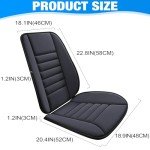 MYFAMIREA Car Seat Cushion and Lumbar Support Pillow 1.2'' Thick Memory Foam Desk Chair Cushion Back Support for Automotive Seat Driver, Travel, Leg Back Pain Relief, Washable Adjustable, Dark Gray